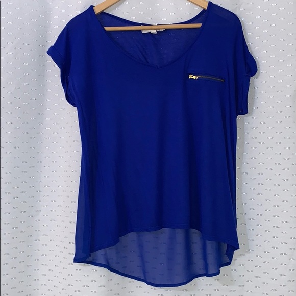 Miss Daisy Tops - 3/$20 Miss Daisy- Mix Media Top EUC